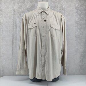 Poncho Shirt Mens 2XL Regular Fit Performance Western Cowboy Fishing Vented